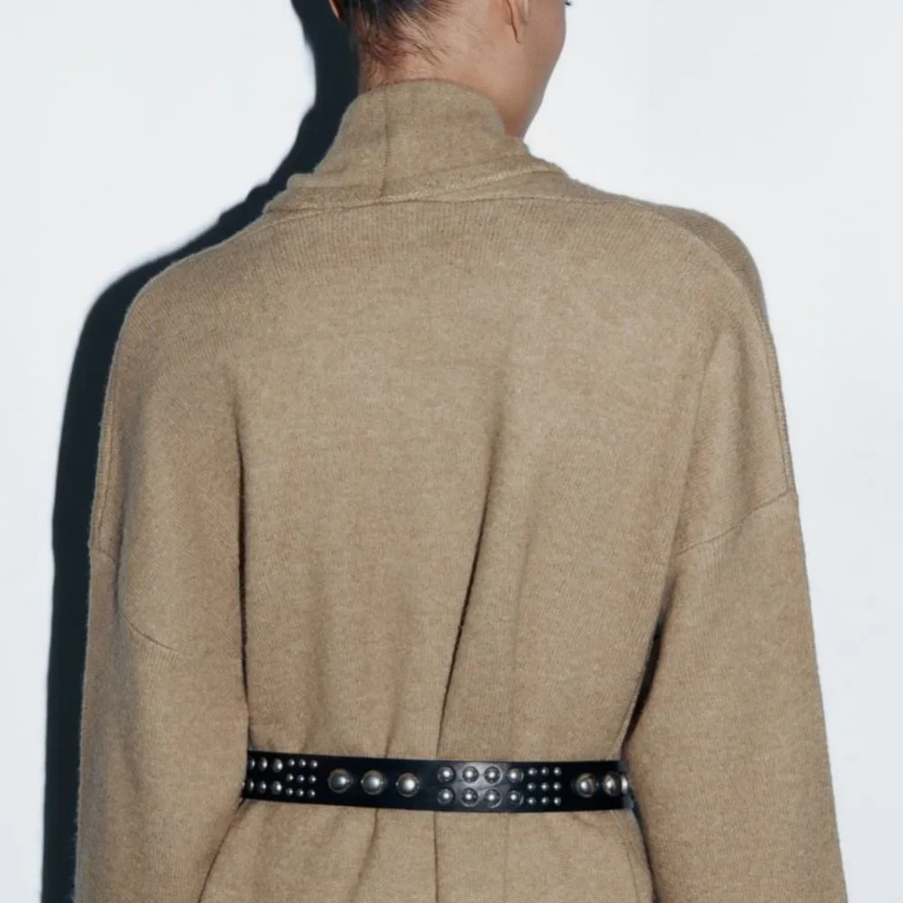 ZARA Women's Oversized Soft Knit Coat(Green marl , US S, M / EUR S, M) - Picture 5 of 11